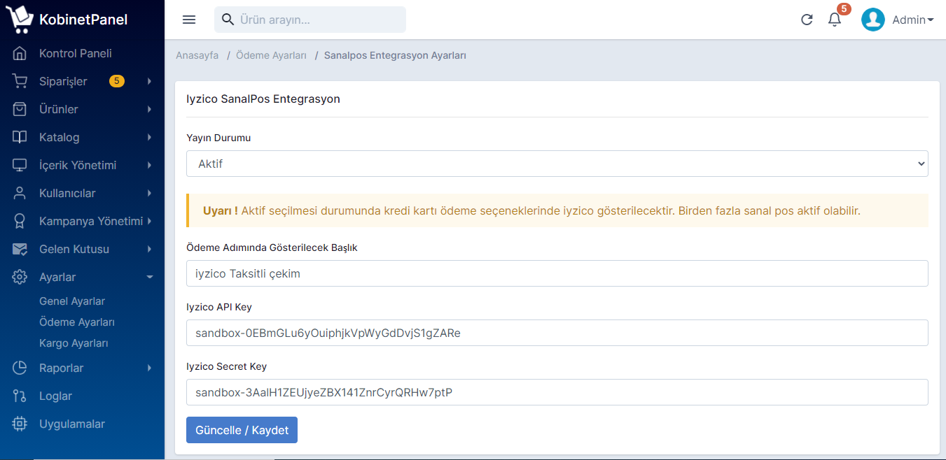 iyzico SanalPos Entegrasyonu Nasıl Yapılır ?